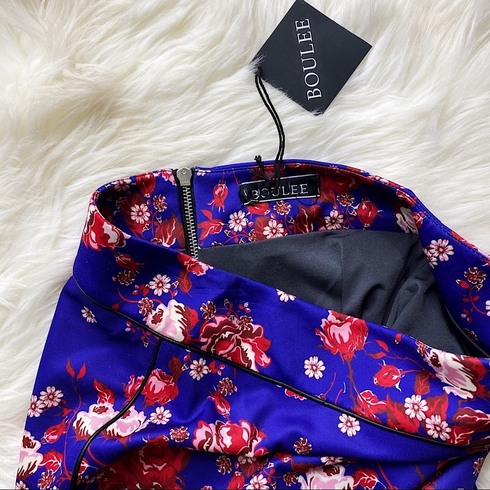 🦋 Boulee Rose Print Monica Pencil Skirt - Picture 9 of 14